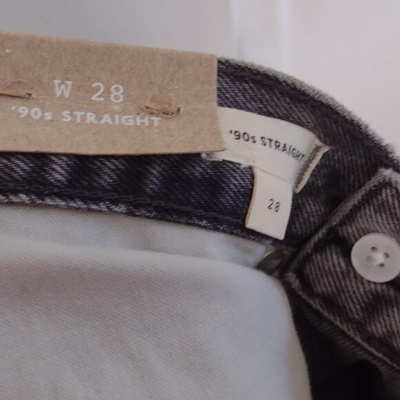 NWT Madewell Cross Tab Edition '90s Straight Jeans Size 28 in Burwick Wash Rigid - Picture 7 of 14